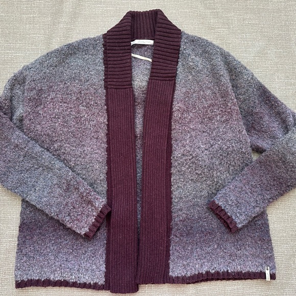 Woolrich Women's Burgundy and Gray Open Cardigan size XL - Picture 3 of 13